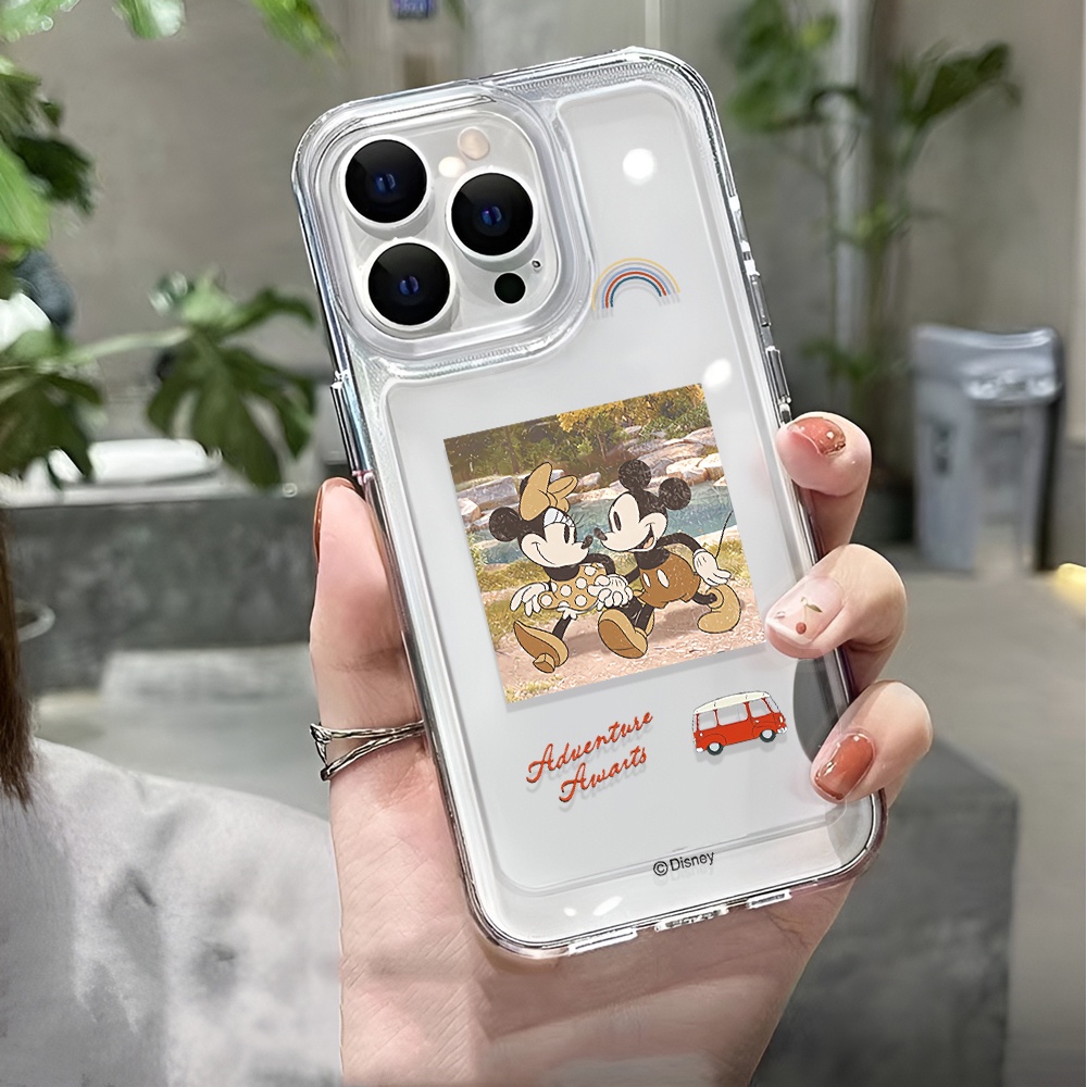 Ốp Điện Thoại Trong Suốt In Hình Chuột Mickey Minnie Cho iphone 14 pro max 11 13 12 7 8 Plus X XR XSMax