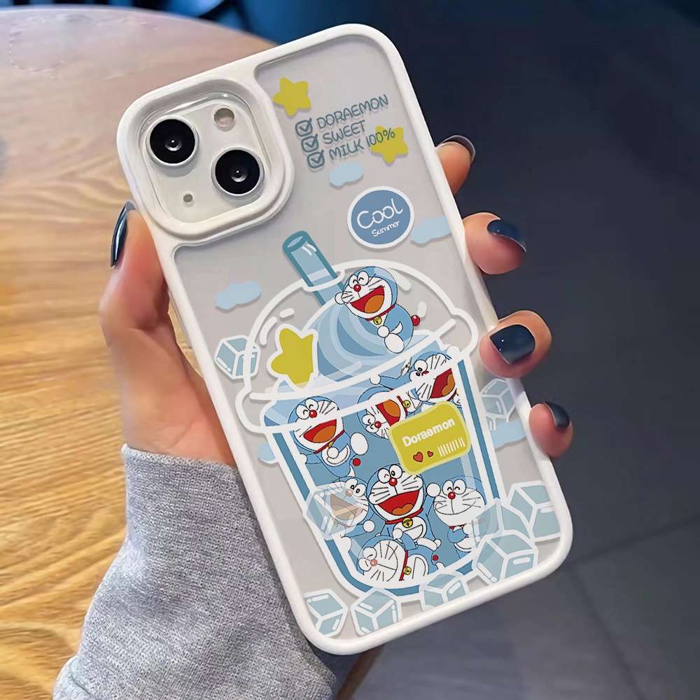 Ốp Điện Thoại Acrylic Cứng Trong Suốt Họa Tiết Doraemon Thời Trang Cho iphone 14 pro Max 11 13 12 7Plus 8 X XS Max