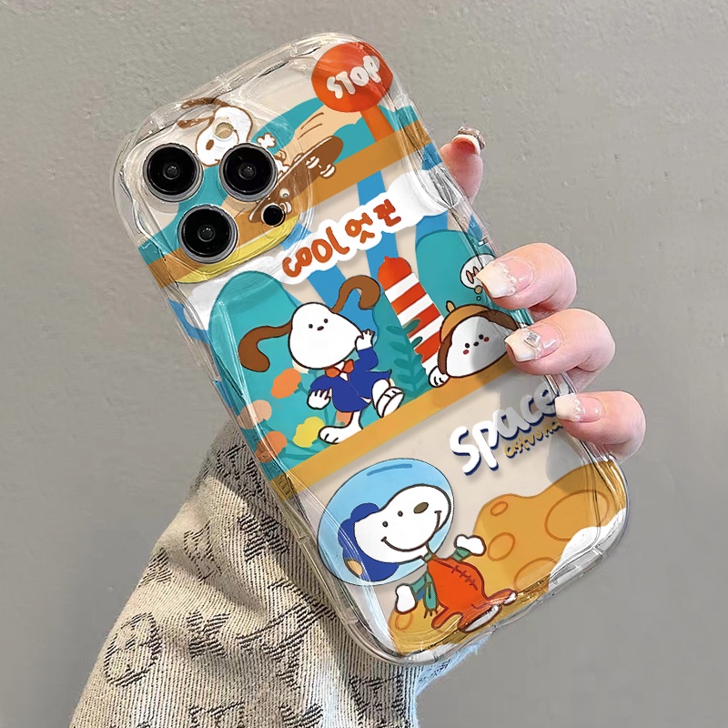 Ốp Điện Thoại Dẻo Trong Suốt Họa Tiết Hoạt Hình Snoopy Dễ Thương Cho iphone 14 pro Max 11 13 12 7Plus 8 X XS Max