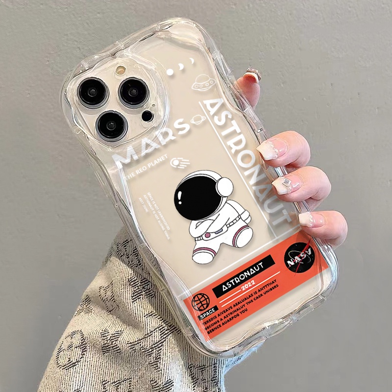 Ốp Điện Thoại Dẻo Trong Suốt Họa Tiết Logo NASA / Phi Hành Gia Cho iphone 14 pro Max 11 13 12 7Plus 8 X XS Max