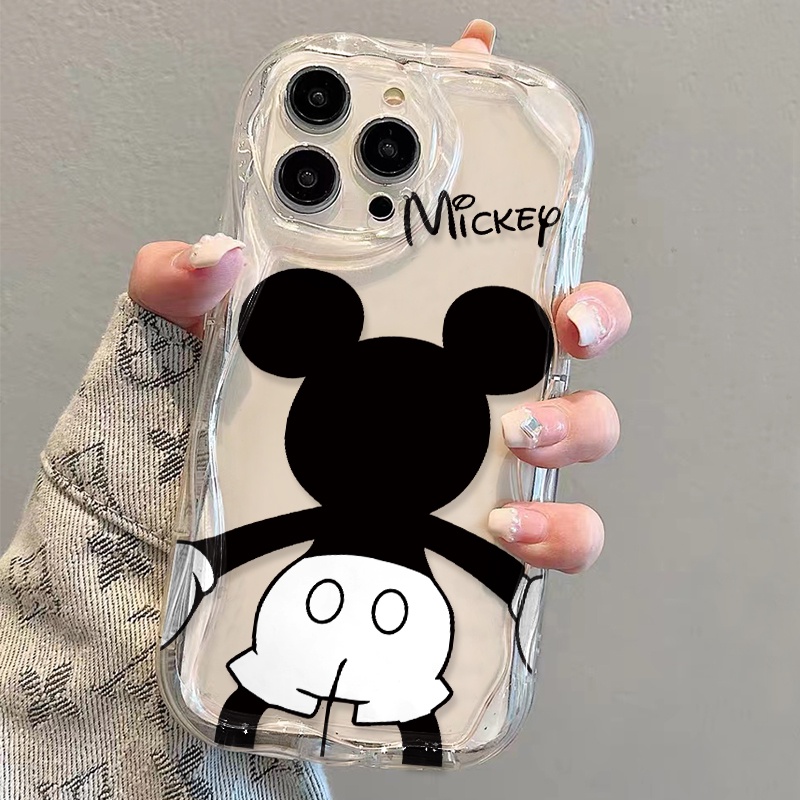 Ốp Điện Thoại Dẻo Trong Suốt Họa Tiết Hoạt Hình Mickey Dễ Thương Cho iphone 14 pro Max 11 13 12 7Plus 8 X XS Max