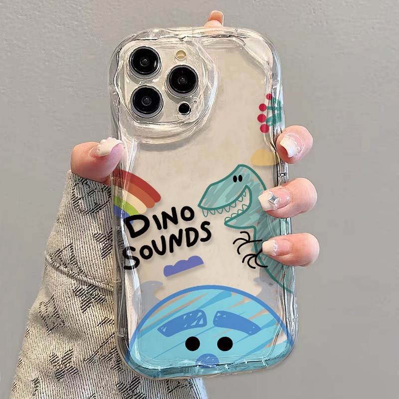 Ốp Điện Thoại Dẻo Trong Suốt Họa Tiết Hoạt Hình Khủng Long / Quái Vật Cho iphone 14 pro Max 11 13 12 7Plus 8 X XS Max