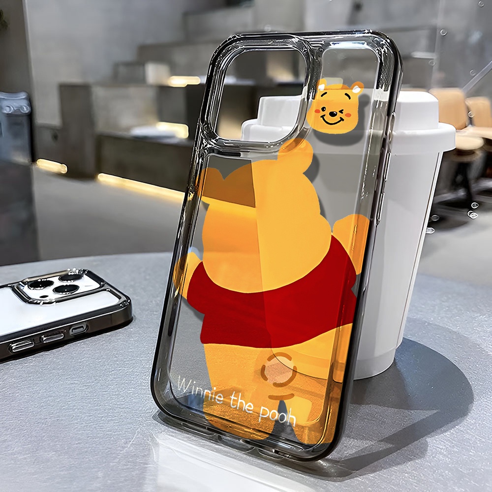 Ốp Điện Thoại Trong Suốt Họa Tiết Hoạt Hình Winnie the Pooh Chống Sốc Cho iphone 14 pro max 11 13 12 7 8 Plus X XR XSMax