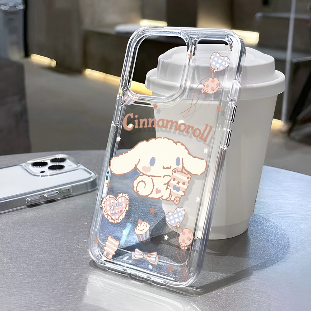 Ốp Điện Thoại Trong Suốt Hình Gấu Cinnamoroll Cho iphone 14 pro max 11 13 12 7 8 Plus X XR XSMax