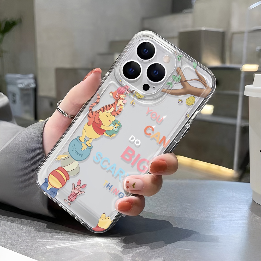 Ốp Điện Thoại Trong Suốt In Hình Gấu Winnie Và Cây Cho iphone 14 pro max 11 13 12 7 8 Plus X XR XSMax