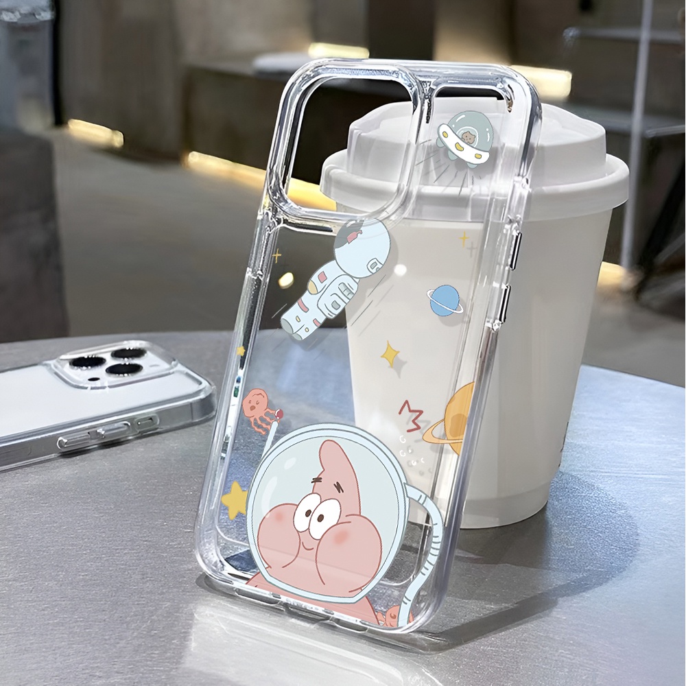 Ốp Điện Thoại Trong Suốt In Hoạt Hình Patrick Star Cho iphone 14 pro max 11 13 12 7 8 Plus X XR XSMax