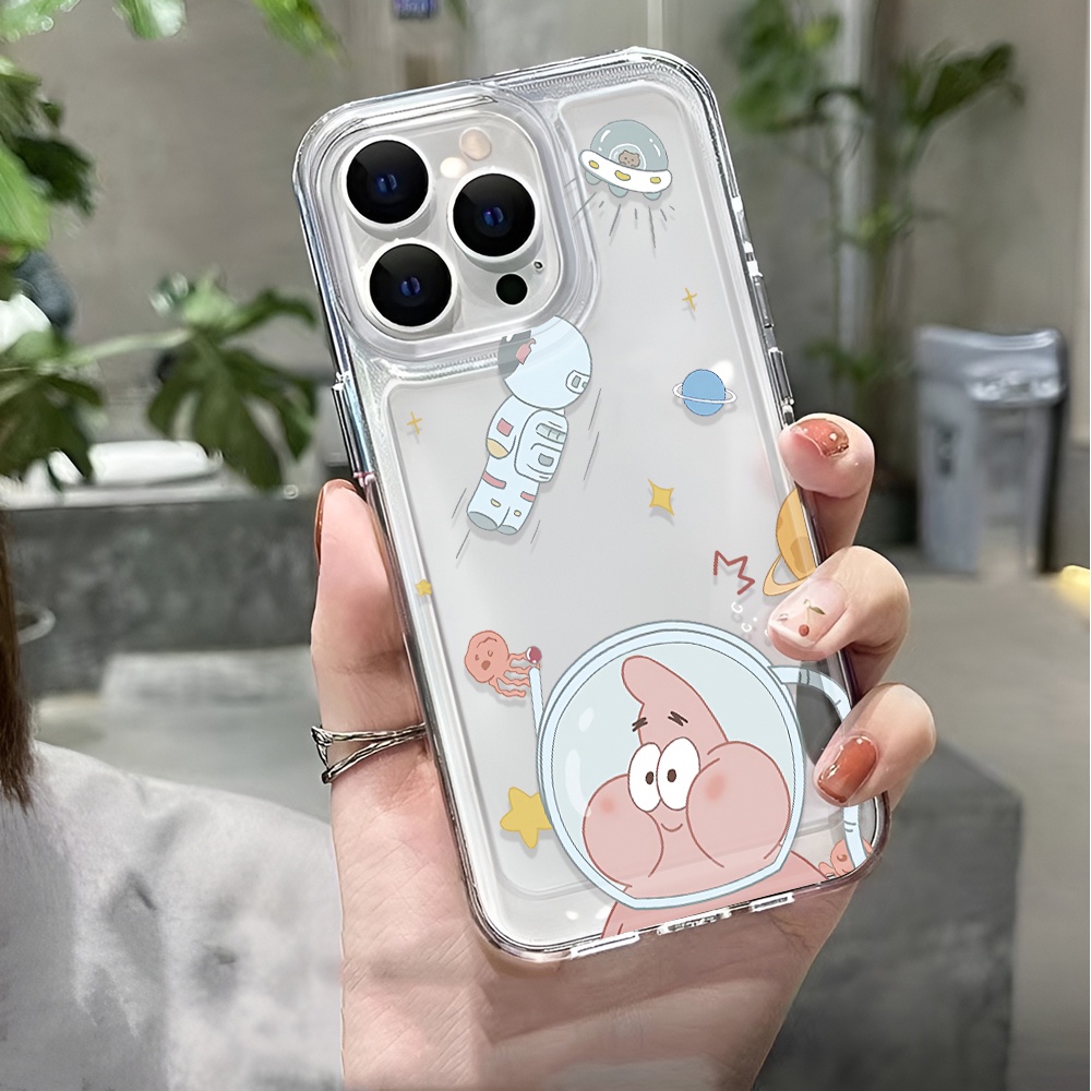 Ốp Điện Thoại Trong Suốt In Hoạt Hình Patrick Star Cho iphone 14 pro max 11 13 12 7 8 Plus X XR XSMax