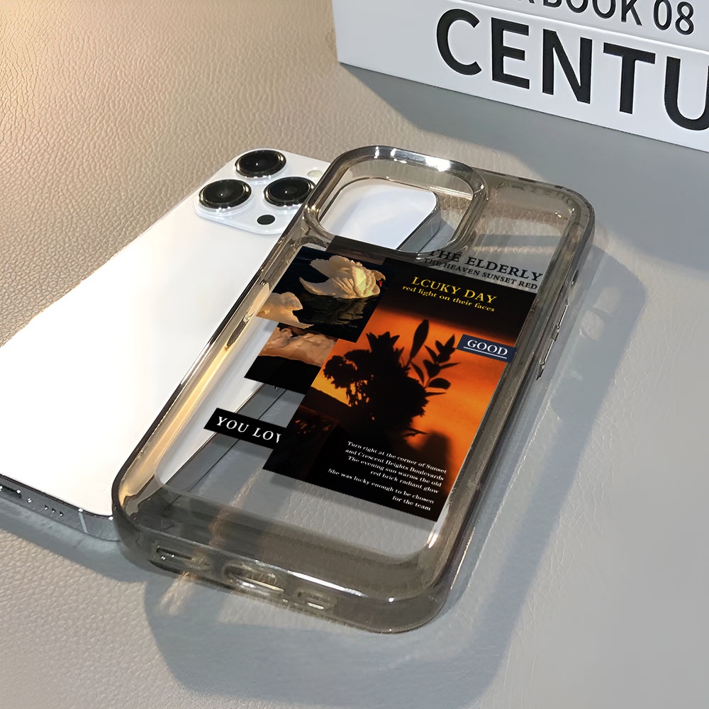 Ốp Điện Thoại Trong Suốt Hình Phong Cảnh Không Gian Cho iphone 14 pro max 11 13 12 7 8 Plus X XR XSMax