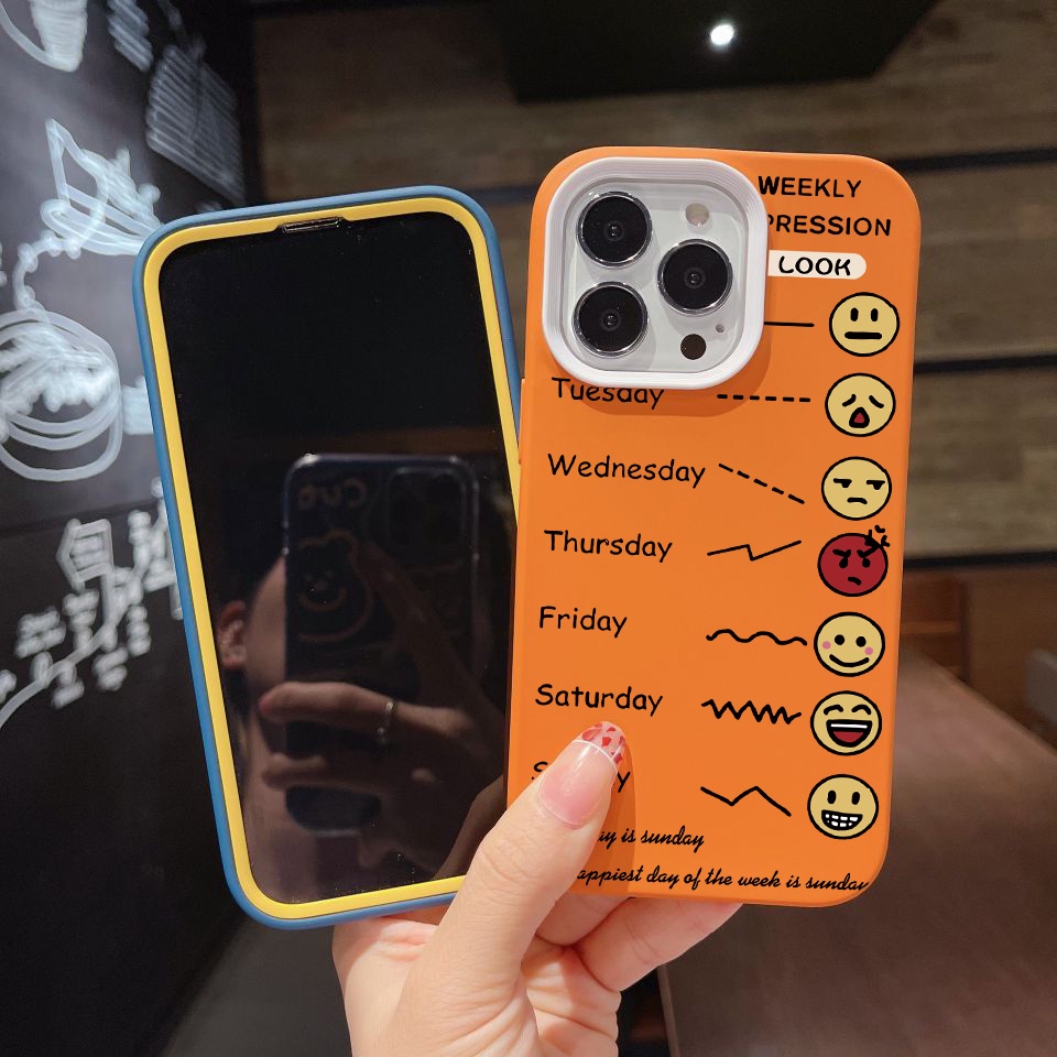 Ốp Điện Thoại silicon Dẻo 3 Trong 1 in Hình Biểu Tượng Cảm Xúc Tâm Trạng one Piece Cho iPhone 14Promax 13 12 11 7Plus X