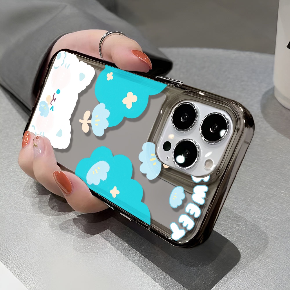 Ốp Điện Thoại Trong Suốt In Hình Gấu Đám Mây Cho iphone 14 pro max 11 13 12 7 8 Plus X XR XSMax