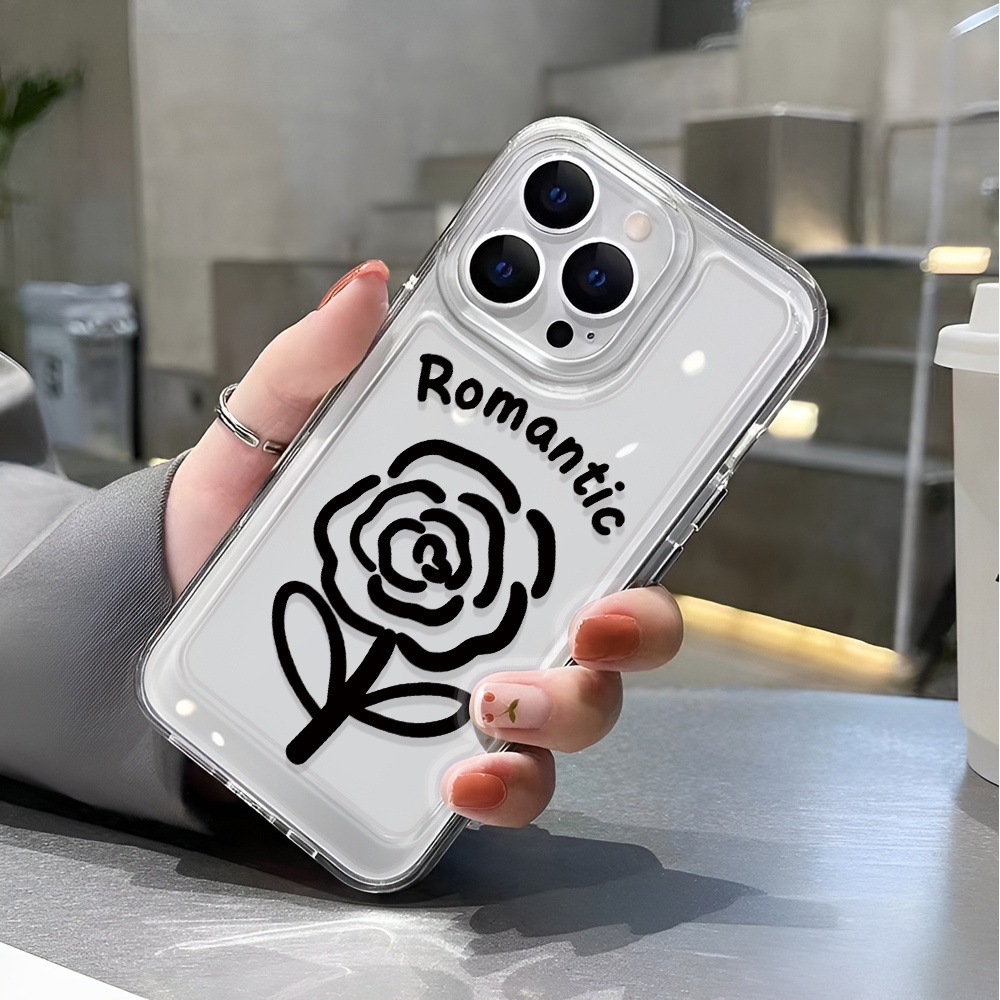 Ốp Điện Thoại Trong Suốt In Hình Hoa Cho iphone 14 pro max 11 13 12 7 8 Plus X XR XSMax