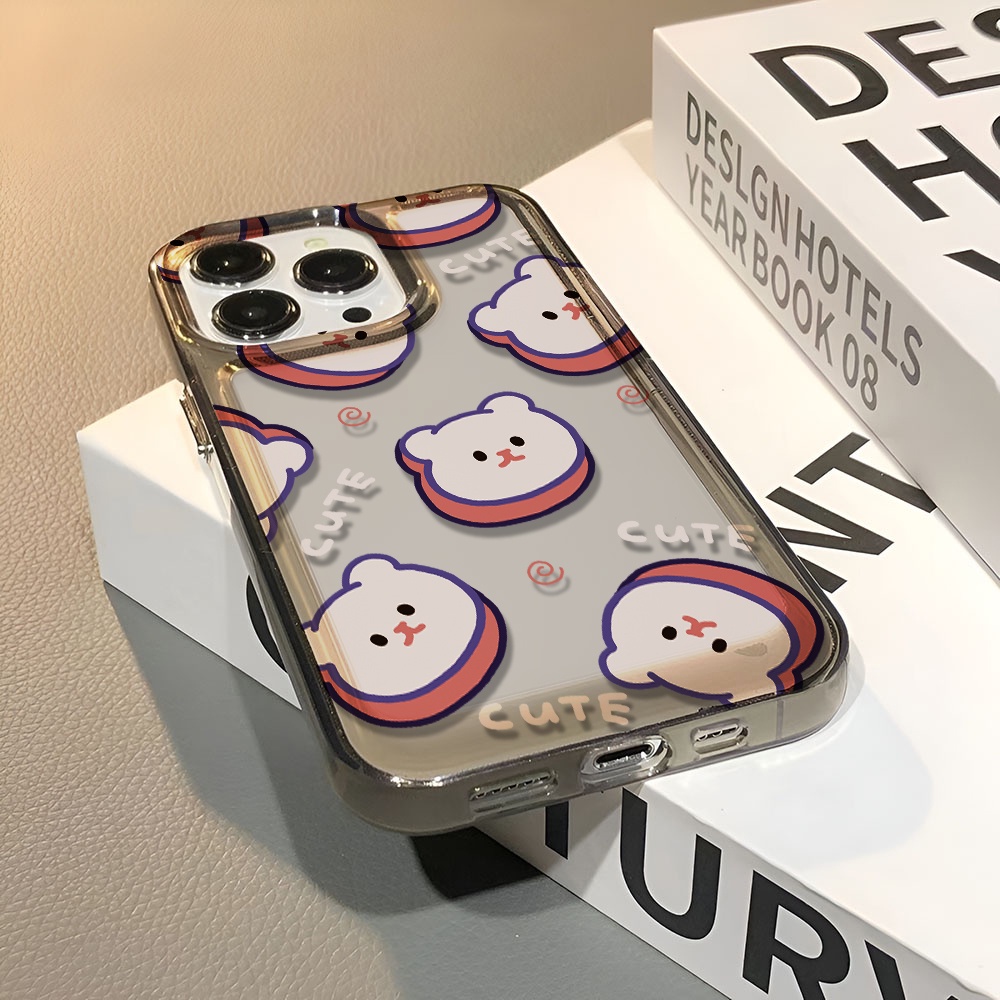 Ốp Điện Thoại Trong Suốt In Hình Gấu Cho iphone 14 pro max 11 13 12 7 8 Plus X XR XSMax