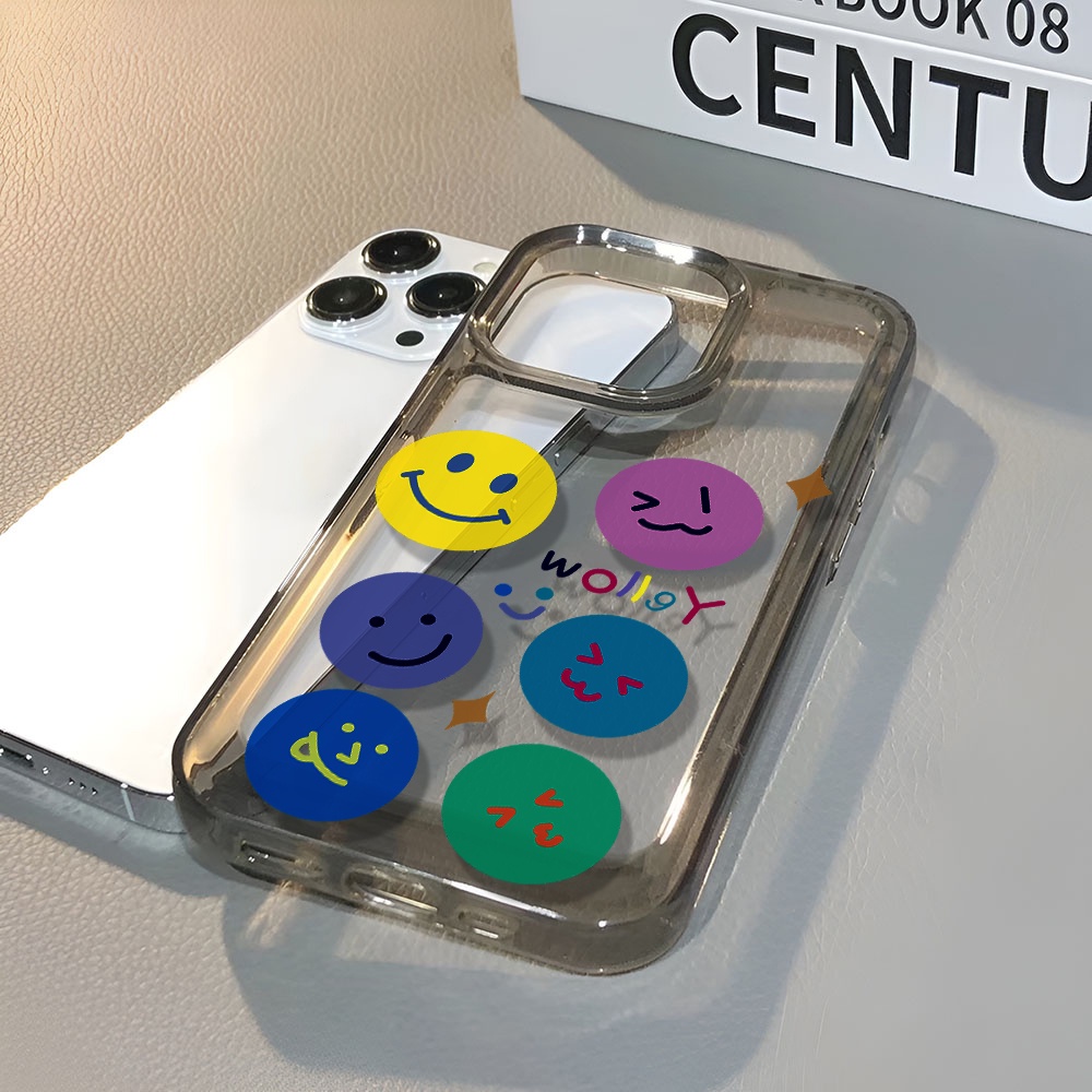 Ốp Điện Thoại Trong Suốt Chống Sốc In Hình Mặt Cười Cho iphone 14 pro max 11 13 12 7 8 Plus X XR XSMax