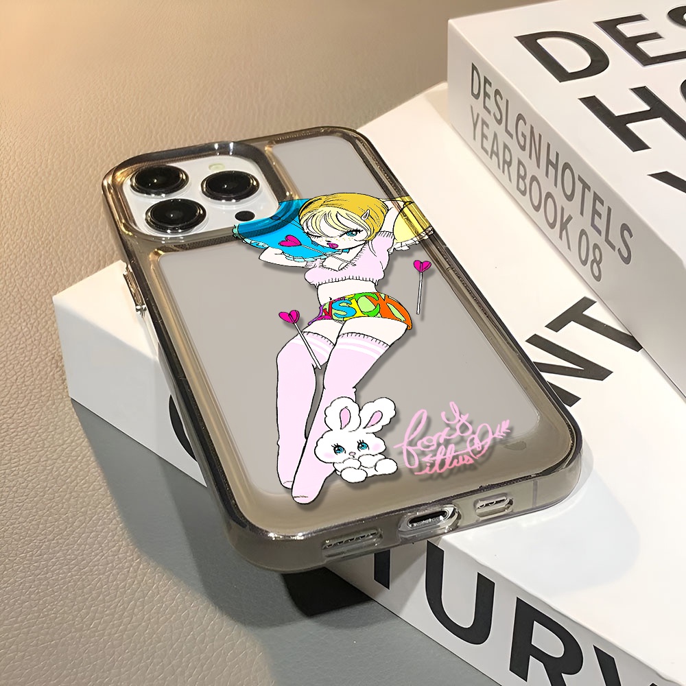 Ốp Điện Thoại Trong Suốt Chống Sốc In Hình Thỏ Cho iphone 14 pro max 11 13 12 7 8 Plus X XR XSMax