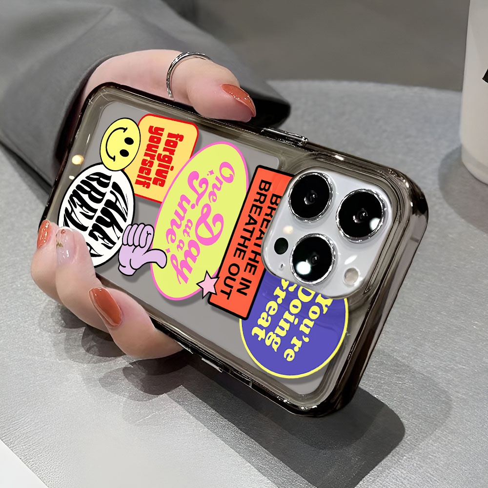 Ốp Điện Thoại Trong Suốt In Hình Mặt Cười Cho iphone 14 pro max 11 13 12 7 8 Plus X XR XSMax