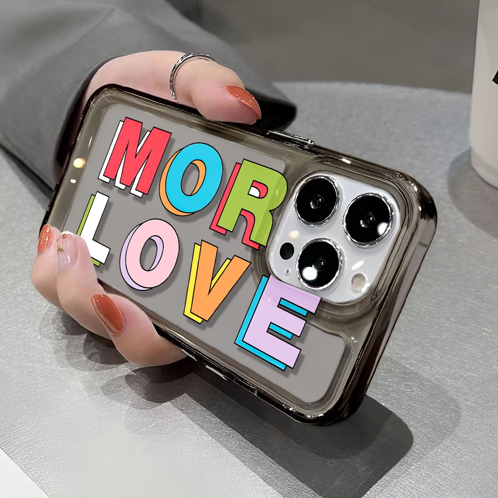 Ốp Điện Thoại Trong Suốt Chống Sốc In Chữ More Love Thời Trang Cho iphone 14 pro max 11 13 12 7 8 Plus X XR XSMax