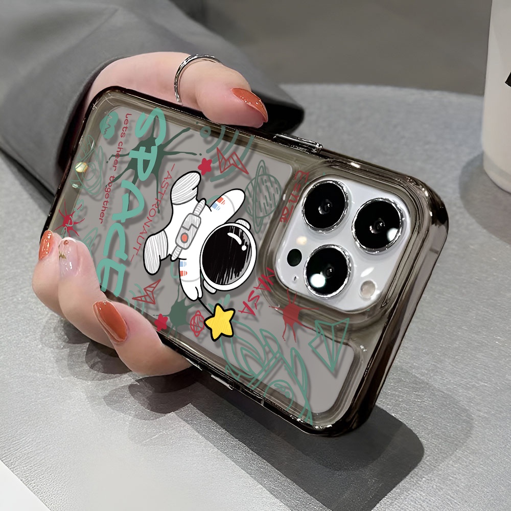 Ốp Điện Thoại Trong Suốt Chống Sốc In Hình Phi Hành Gia Cho iphone 14 pro max 11 13 12 7 8 Plus X XR XSMax