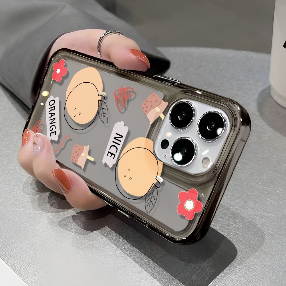 Ốp Điện Thoại Trong Suốt In Hình Quả Đào Chống Sốc Cho iphone 14 pro max 11 13 12 7 8 Plus X XR XSMax