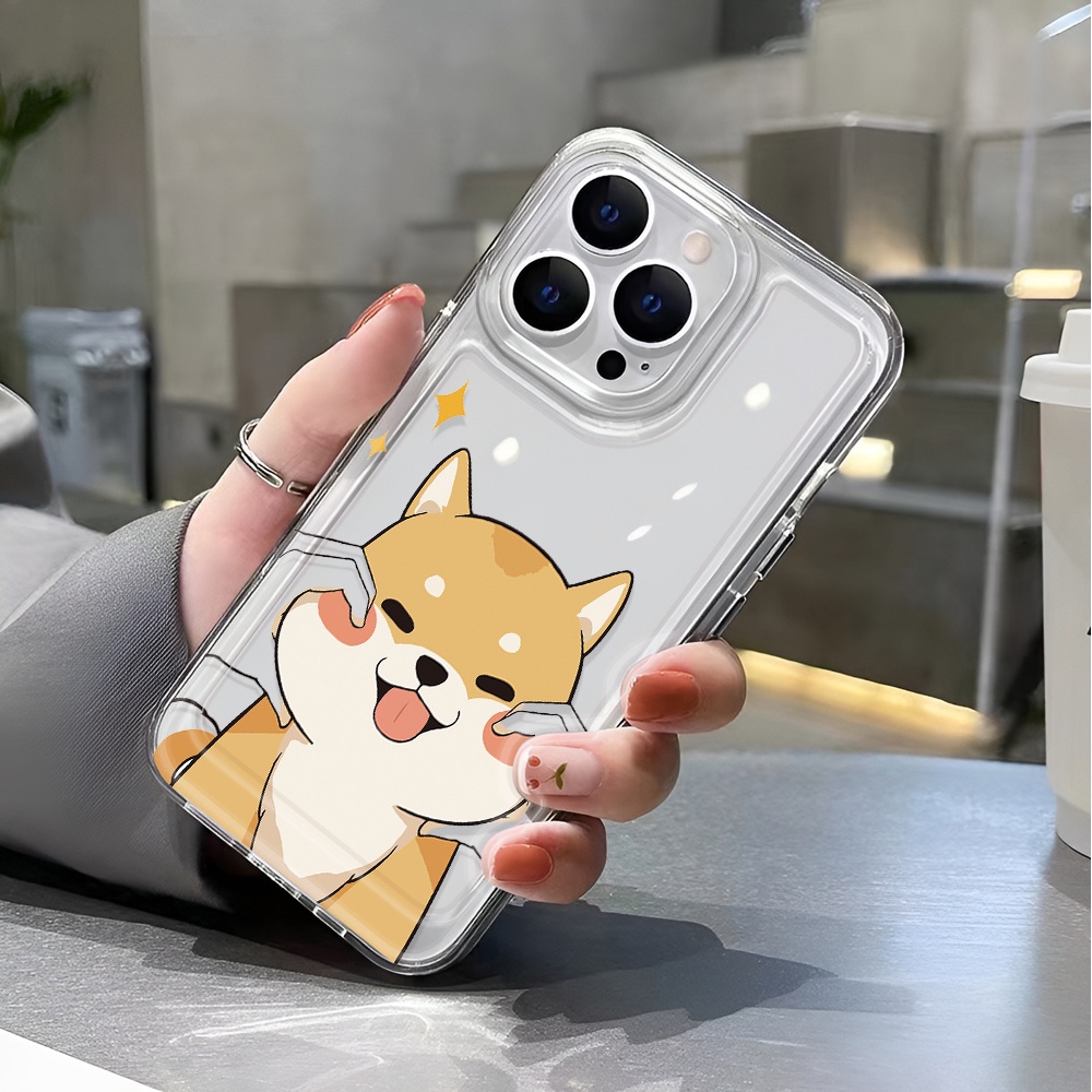 Ốp Điện Thoại Trong Suốt Chống Sốc In Hình Chú Chó Cho iphone 14 pro max 11 13 12 7 8 Plus X XR XSMax