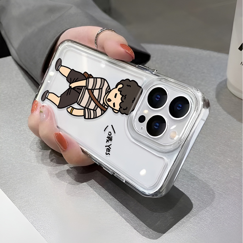 Ốp Điện Thoại Trong Suốt Chống Sốc In Hình Cậu Bé Không Gian Cho iphone 14 pro max 11 13 12 7 8 Plus X XR XSMax