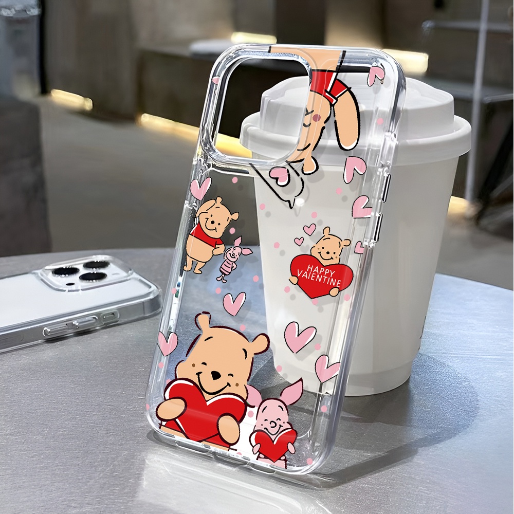 Ốp Điện Thoại Trong Suốt In Hình Gấu Winnie Đáng Yêu Cho iphone 14 pro max 11 13 12 7 8 Plus X XR XSMax