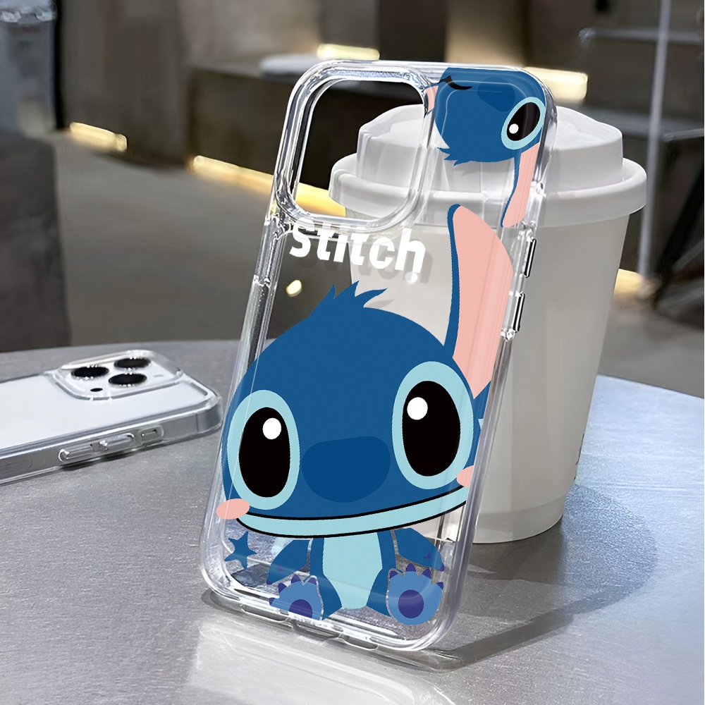 Ốp Điện Thoại Trong Suốt In Hình Stitch Cho iphone 14 pro max 11 13 12 7 8 Plus X XR XSMax