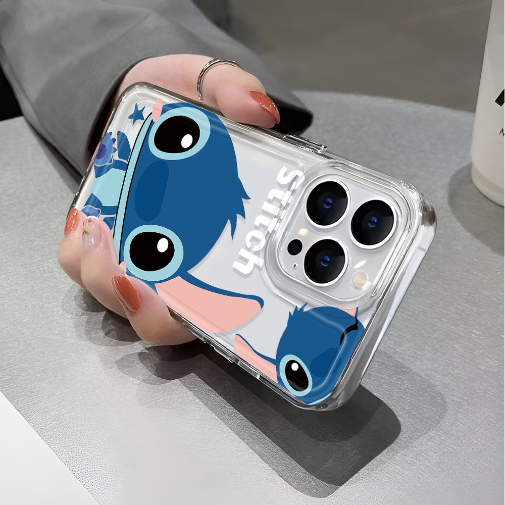 Ốp Điện Thoại Trong Suốt In Hình Stitch Cho iphone 14 pro max 11 13 12 7 8 Plus X XR XSMax