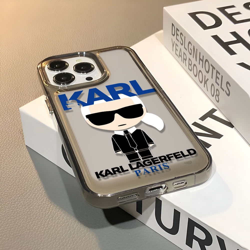 Ốp Điện Thoại Trong Suốt Chống Sốc In Hình Vũ Trụ KARL Lagerfeld Cho iphone 14 pro max 11 13 12 7 8 Plus X XR XSMax