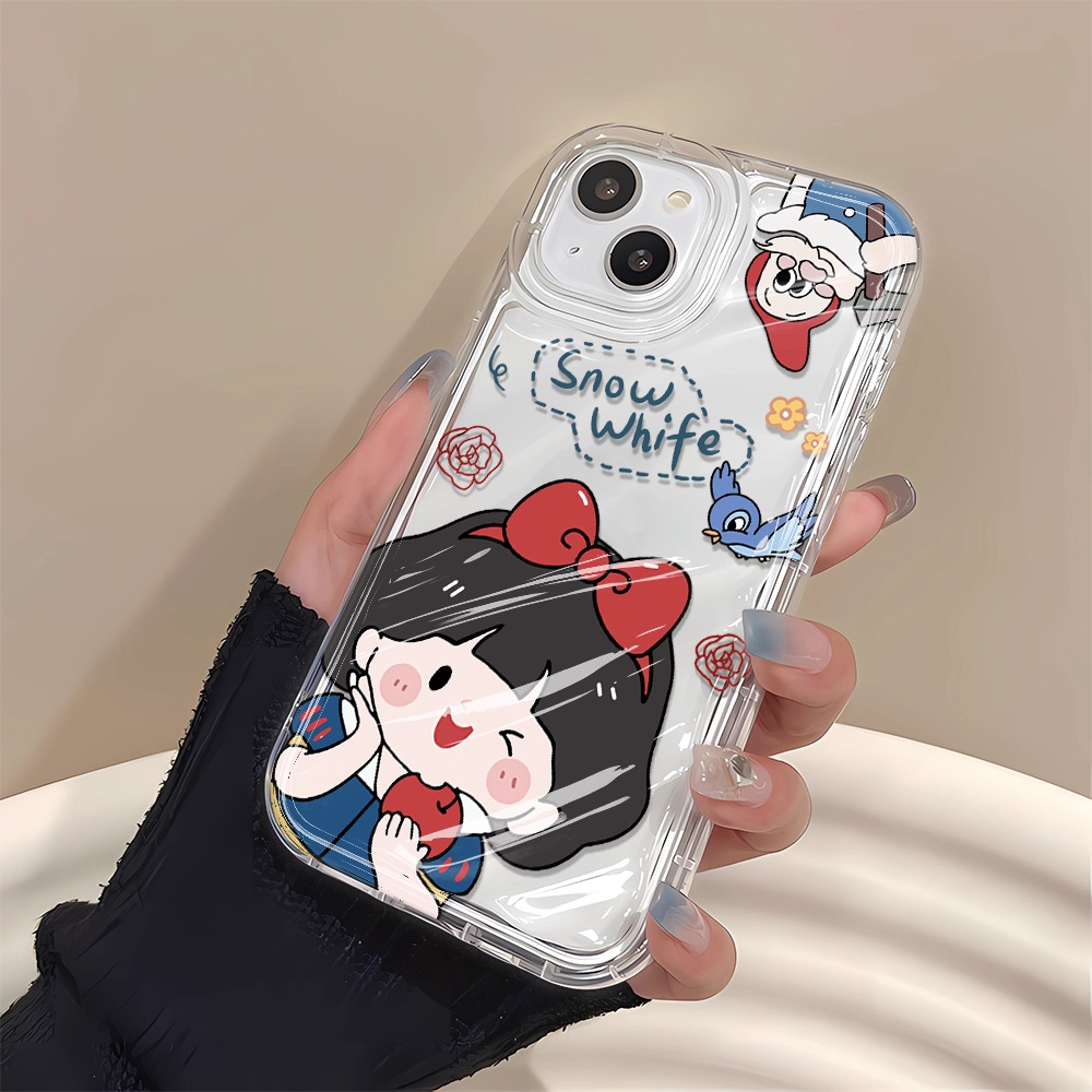 Ốp Điện Thoại Trong Suốt In Hình Bạch Tuyết / Sóng Biển Thời Trang Cho iphone 14 pro max 11 13 12 8 7 Plus XSMax X XR
