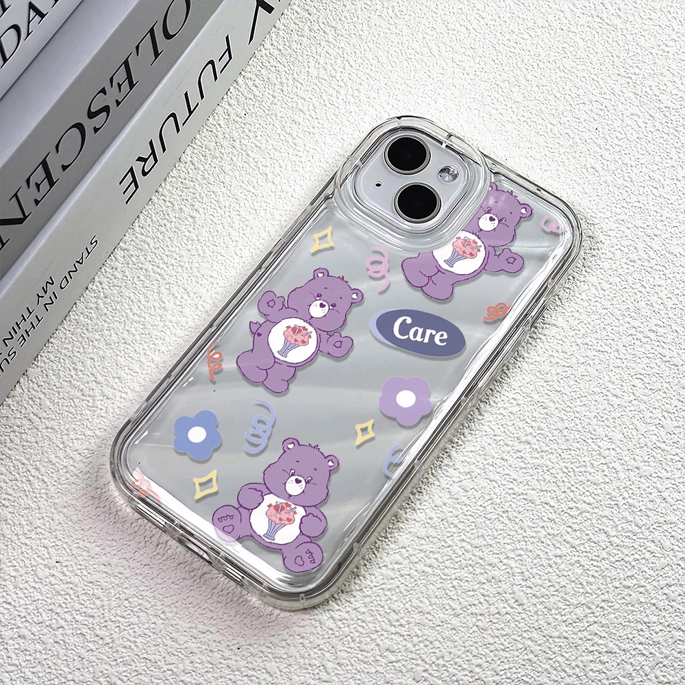 Ốp Điện Thoại Trong Suốt In Hình Gấu Bảo Vệ Chống Sốc Cho iphone 14 pro max 11 13 12 8 7 Plus XSMax X XR
