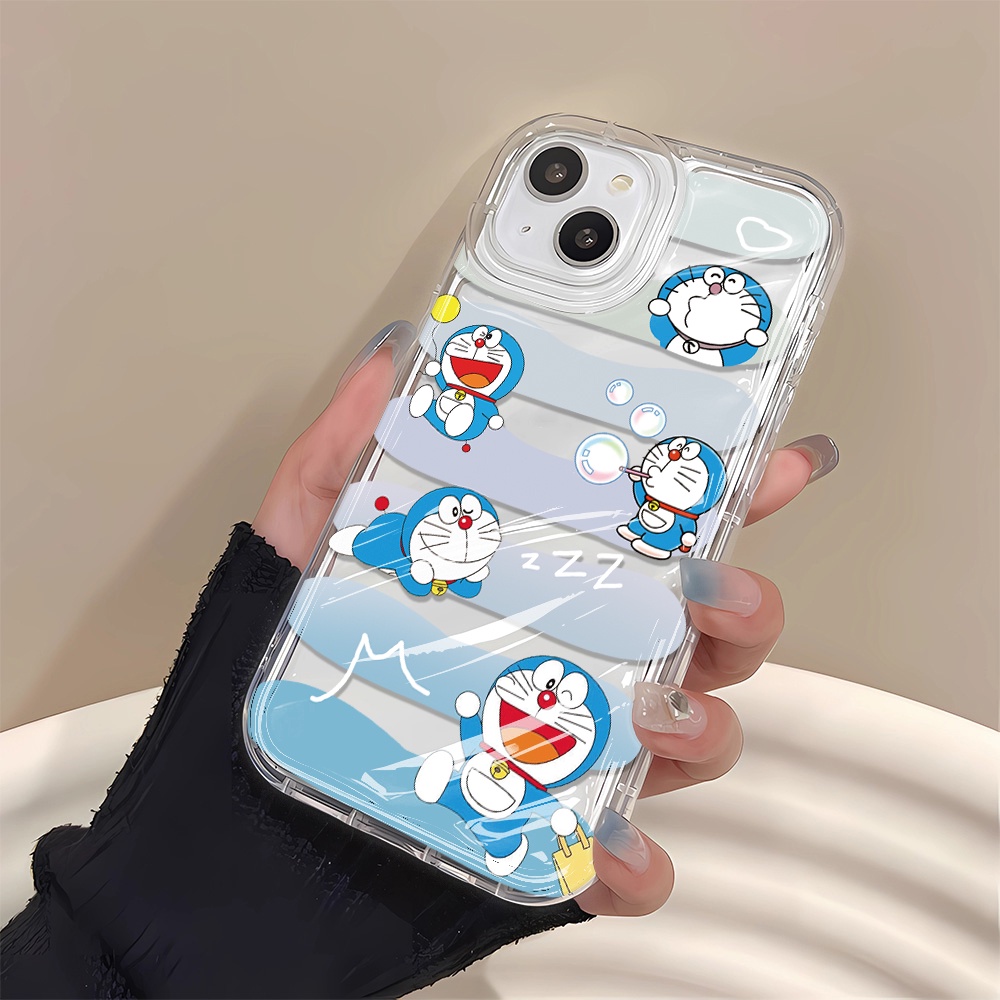 Ốp Điện Thoại Trong Suốt Họa Tiết Doraemon Chống Sốc Cho iphone 14 pro max 11 13 12 8 7 Plus XSMax X XR