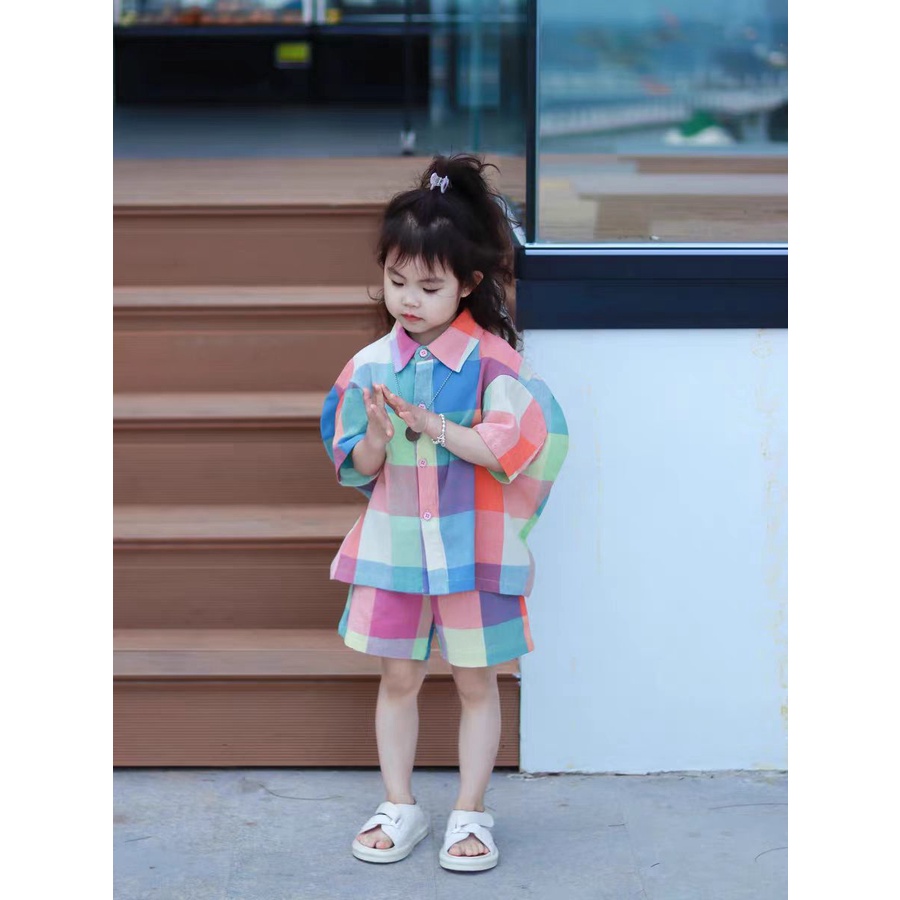 Bộ Áo Sơ Mi Cotton Lanh Mỏng Chống Nắng Dễ Thương Chất Lượng Cao Thời Trang Mùa Hè Cho Bé Gái