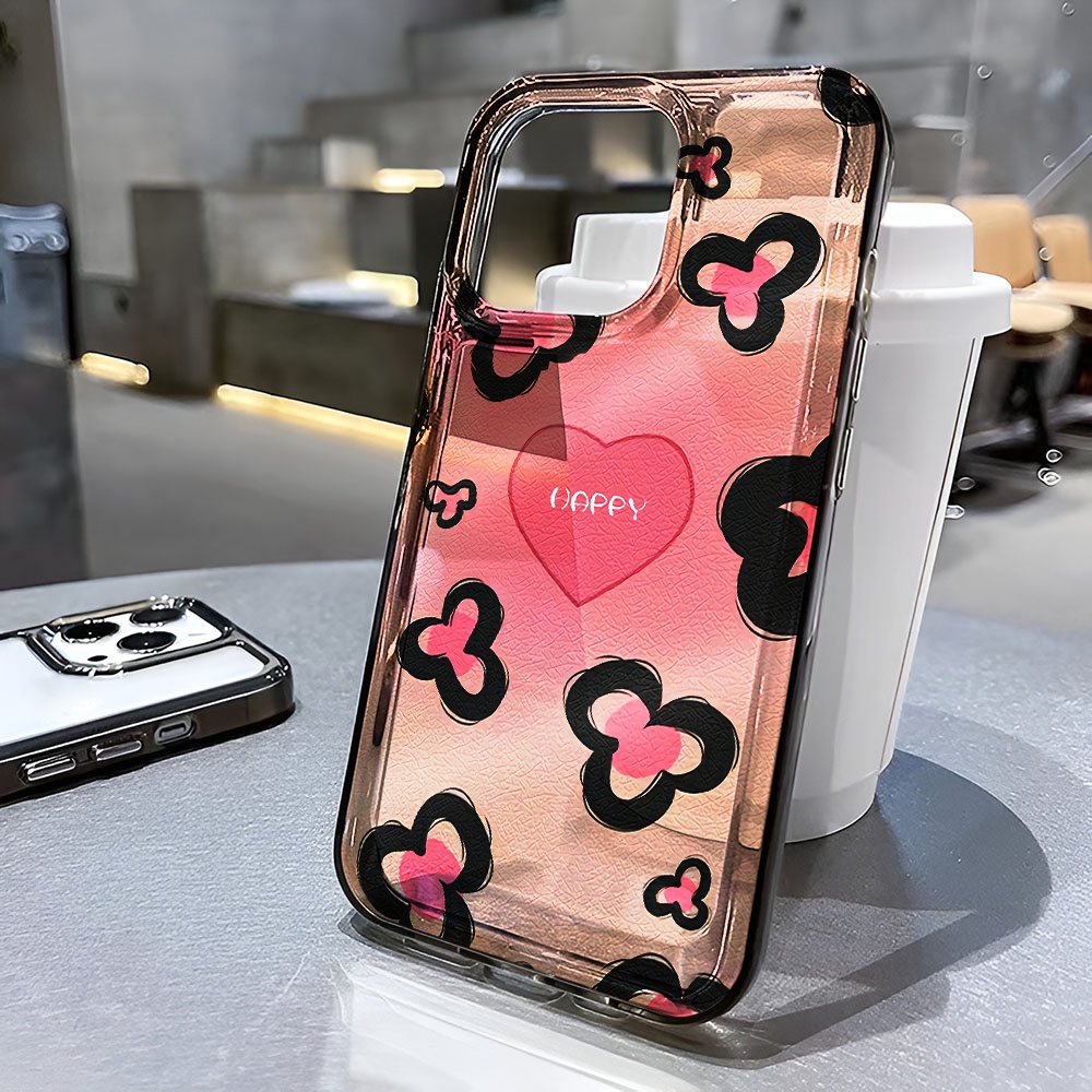 Ốp Điện Thoại Trong Suốt Chống Sốc In Hình Hoa Hồng Cho iphone 14 pro max 11 13 12 7 8 Plus X XR XSMax
