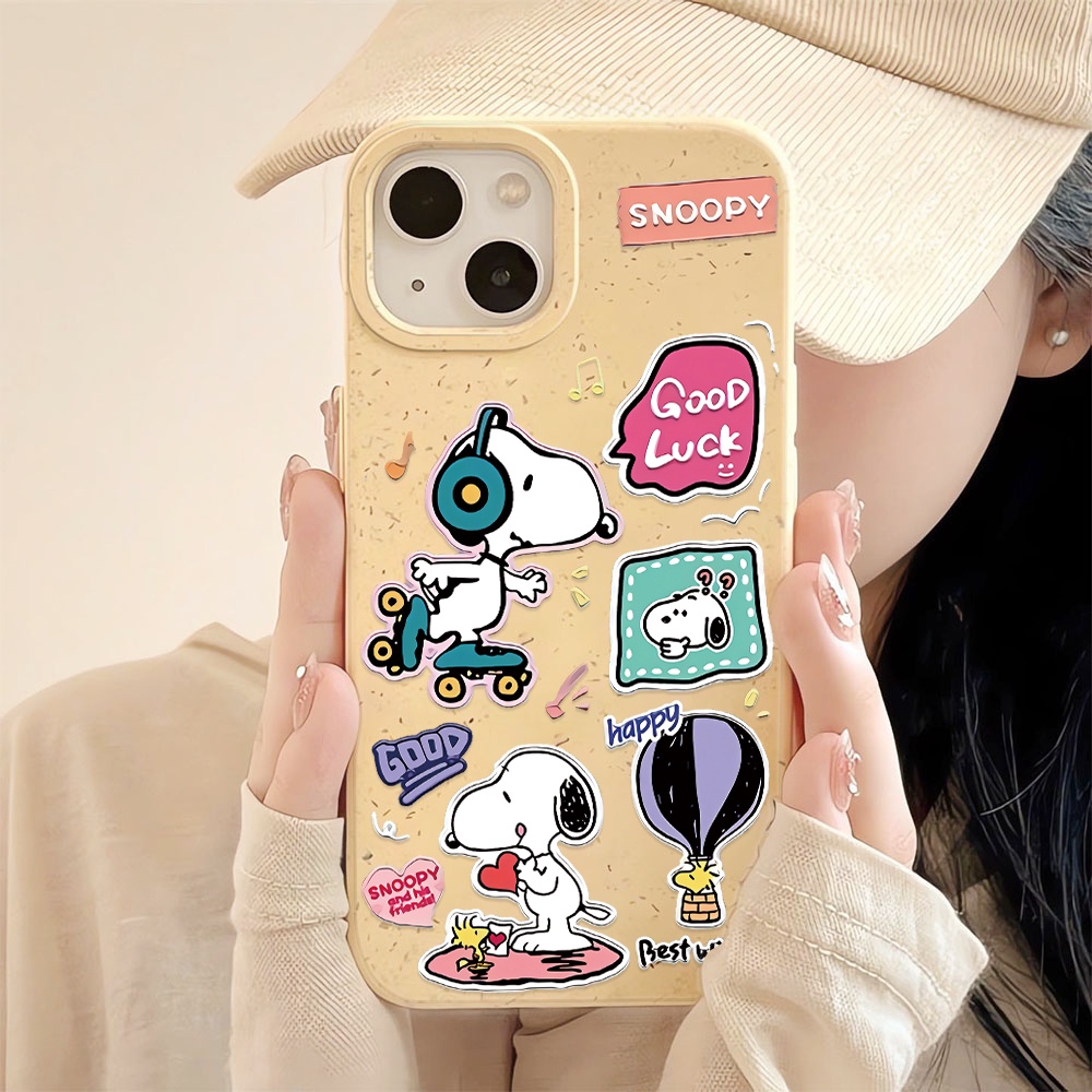Ốp Điện Thoại Chống Sốc In Hình Snoopy Cho iphone 14promax 11 13 12 7 8 Plus X XR XSMax