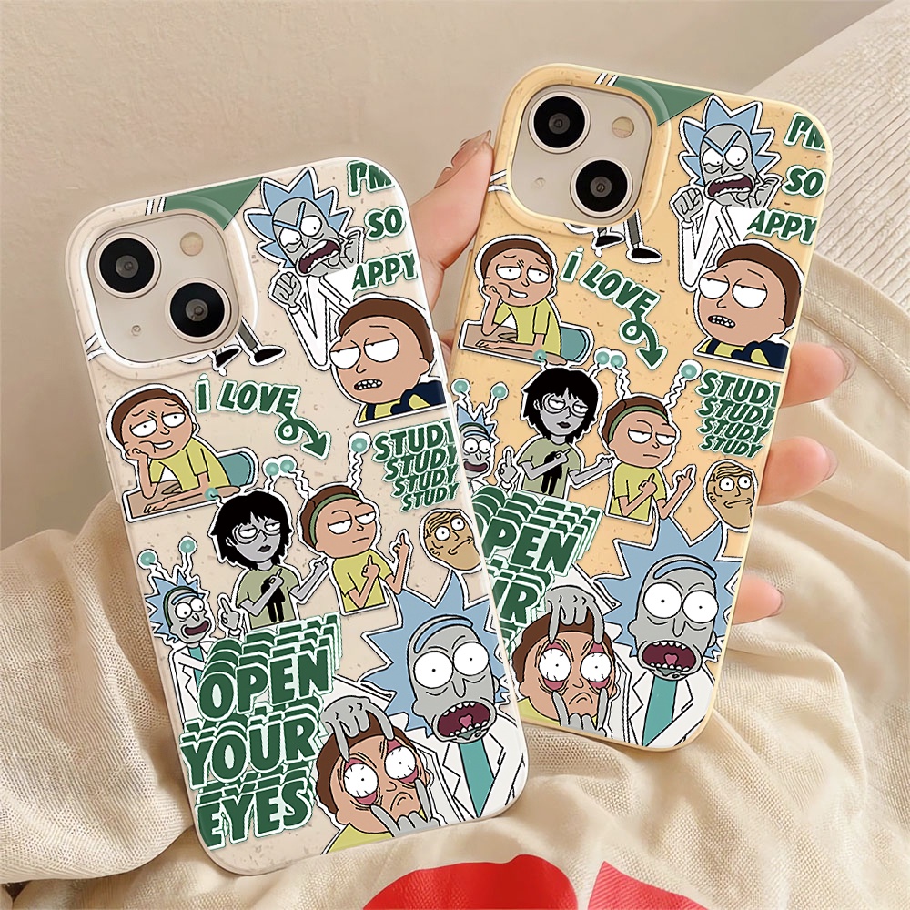 Ốp Điện Thoại Mềm In Hình rick & Morty Cho iphone 14promax 11 13 12 7 8 Plus X XR XSMax