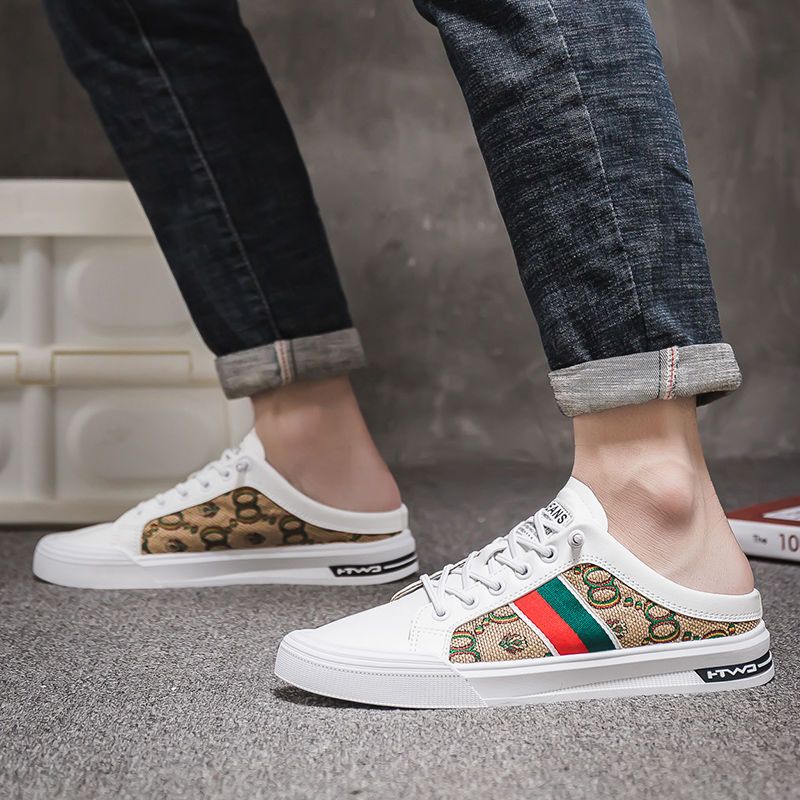 Giày Nam Phong Cách Mới 2024, Giày Nửa Trượt Hợp Thời Trang Không Gót