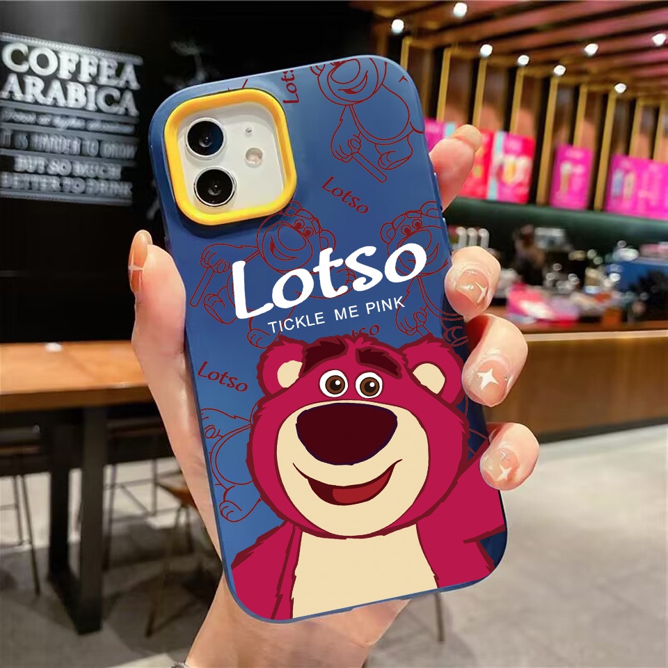 Ốp Điện Thoại silicon Dẻo 3 Trong 1 Hình Lotso Dễ Thương Cho iPhone 14Promax 13 12 11 7Plus 7 X Xs Max XR