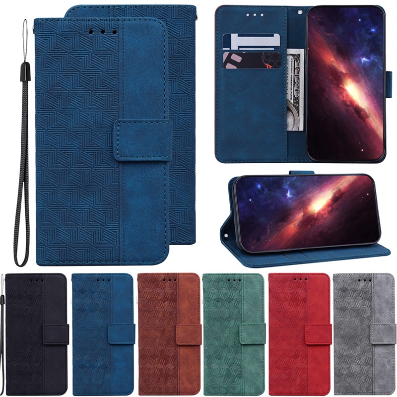 Ốp Điện Thoại Da Pu Mềm Dạng Gập Tích Hợp Ví Cho Samsung Galaxy A14 4G A04 A04S A34 A54 A24 S23 Ultra S23 Plus A14 5G