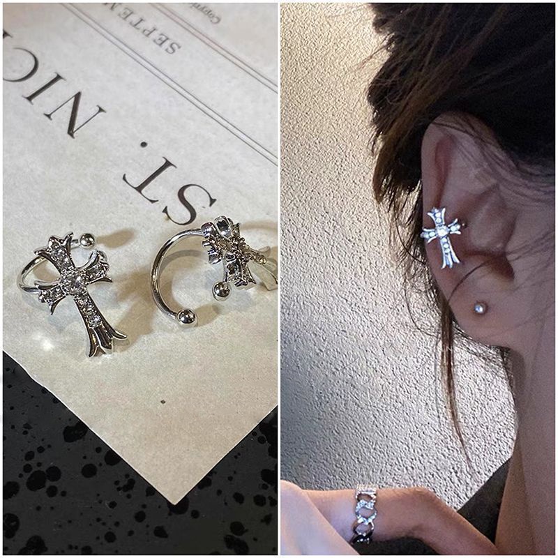 Khuyên Kẹp Tai Đính Đá Zircon Thời Trang Hàn Quốc Cho Nữ