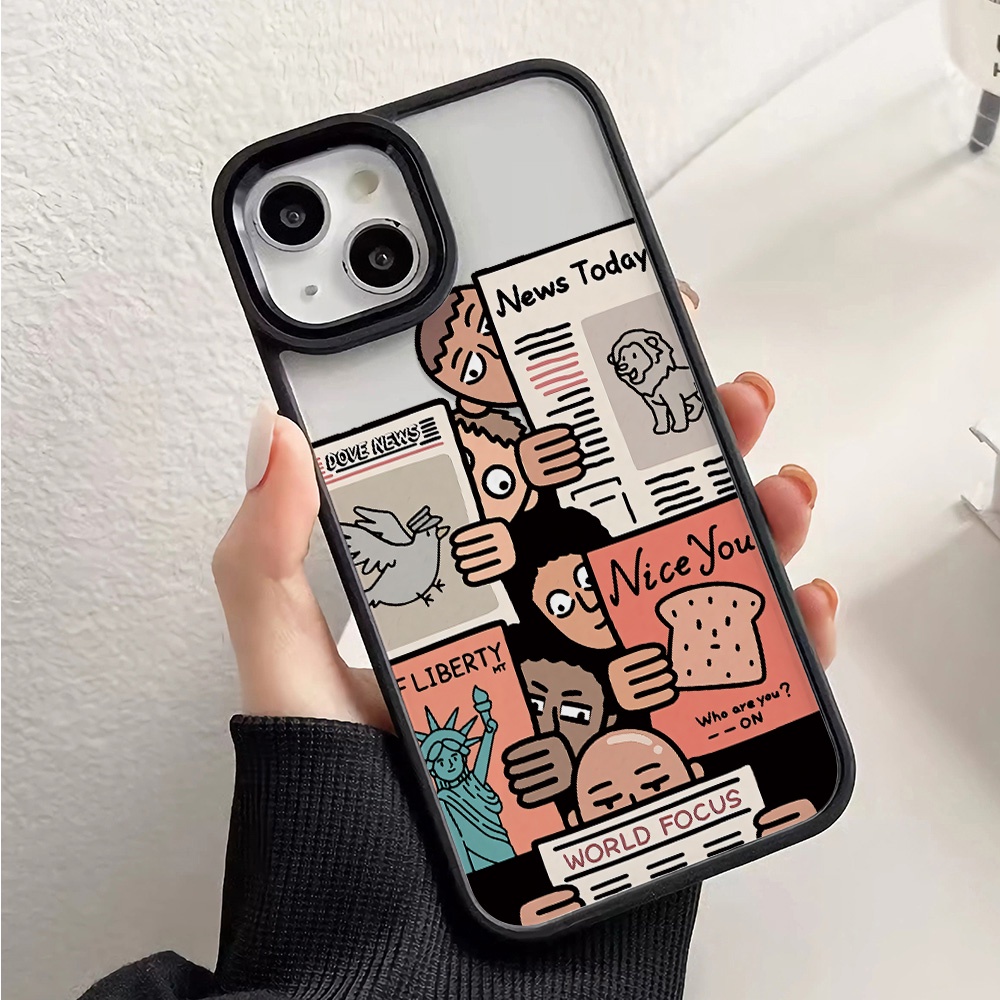 Ốp Điện Thoại Acrylic Cứng Trong Suốt In Hình Thời Trang Cho iphone 14promax 11 13 12 7Plus 8 X XS Max