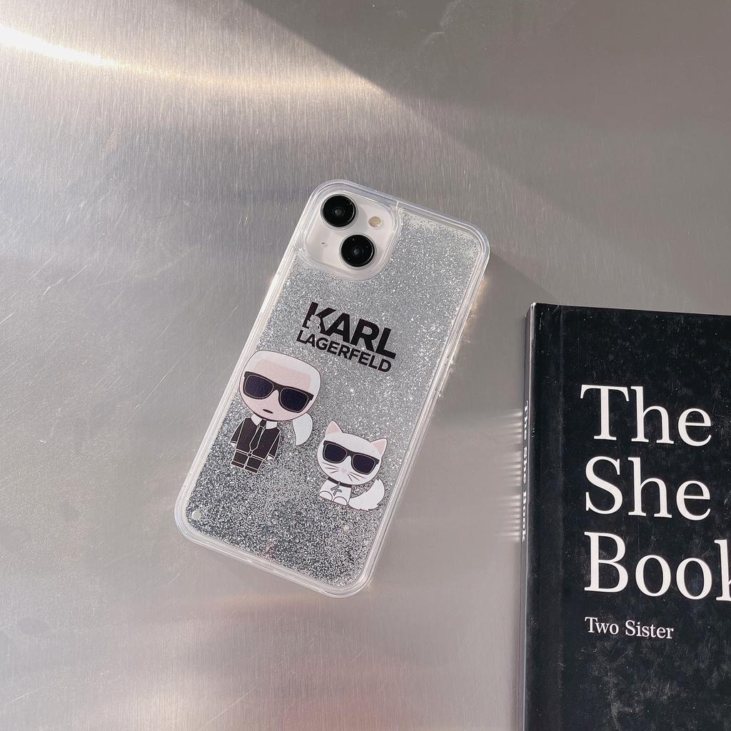 Ốp Lưng Kim Tuyến Nước Hình Con Cún Và Ngôi Sao Cho IPhone 14Promax 13 12 11 7Plus X Xs Max XR