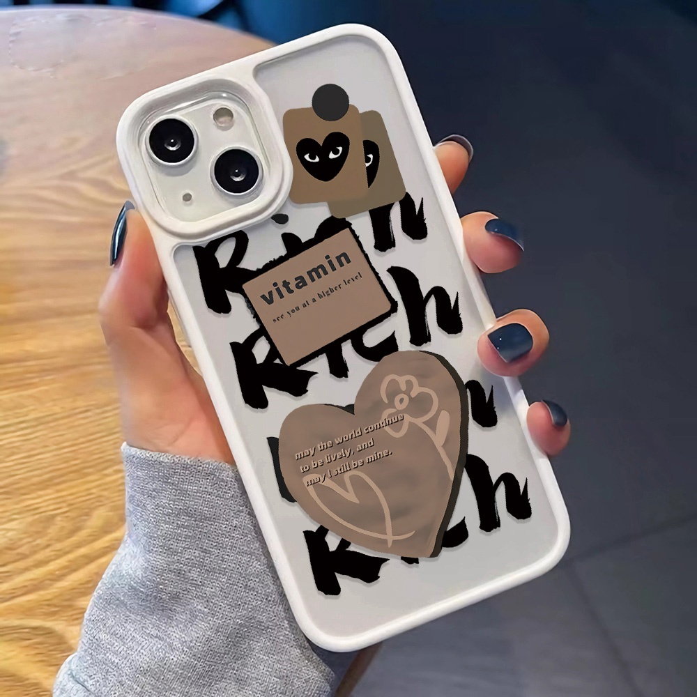 Ốp Điện Thoại Acrylic Cứng Trong Suốt Họa Tiết Trái Tim Cho iphone 14promax 11 13 12 7Plus 8 X XS Max