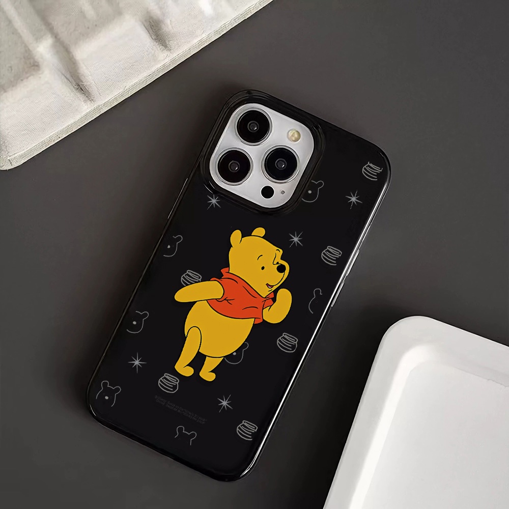 Ốp Điện Thoại Silicone TPU Mềm Bóng In Hình Gấu winnie Cho iphone 14promax 11 13 12 7Plus 8 X XS Max