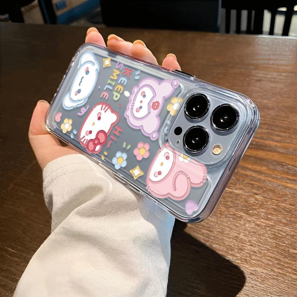 Ốp Điện Thoại Trong Suốt Hình hello kitty melody Cho iphone 14promax 13 12 11 7Plus 7 8 Plus X XR XSMax