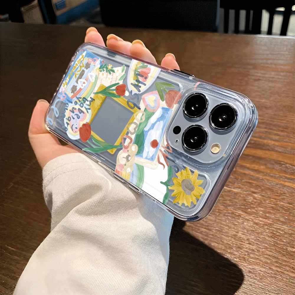 Ốp Điện Thoại Trong Suốt Hình Hoa Cho iphone 14promax 13 12 11 7Plus 7 8 Plus X XR XSMax