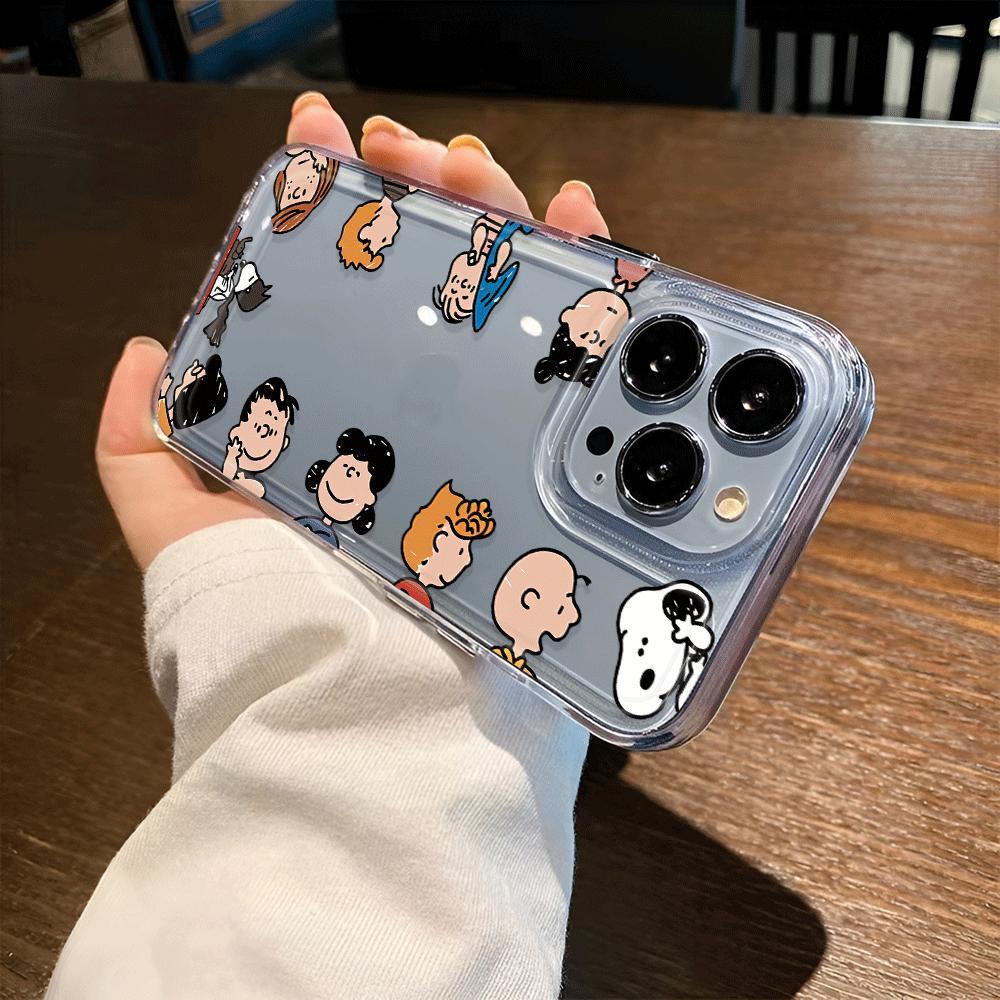 Ốp Điện Thoại Tpu Trong Suốt In Hình Gia Đình Snoopy Cho iphone 14promax 13 12 11 7Plus 7 8 Plus X XR XSMax