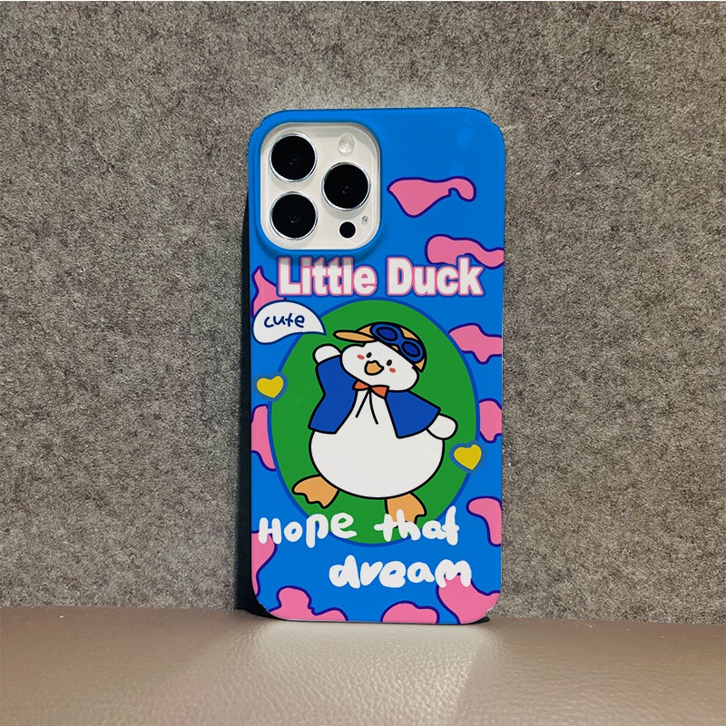 Ốp Điện Thoại Cứng Hình Vịt Con Nhảy Múa Cho iphone 14promax 11 13 12 7Plus 8 X XS Max