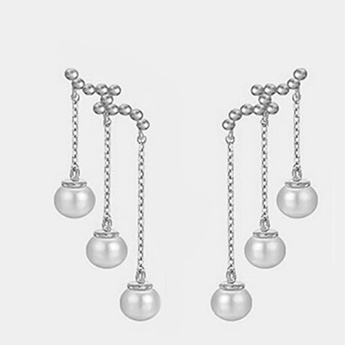 Đôi Khuyên Tai DàI PhốI HạT NgọC Trai Giả ThờI Trang Cho Nữ Charms