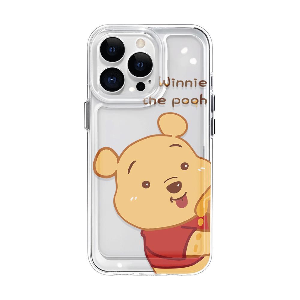 Ốp Điện Thoại Trong Suốt Họa Tiết Winnie the Pooh Chống Sốc Cho iphone 14 pro max 11 13 12 7Plus 7 8 Plus X XR XSMax