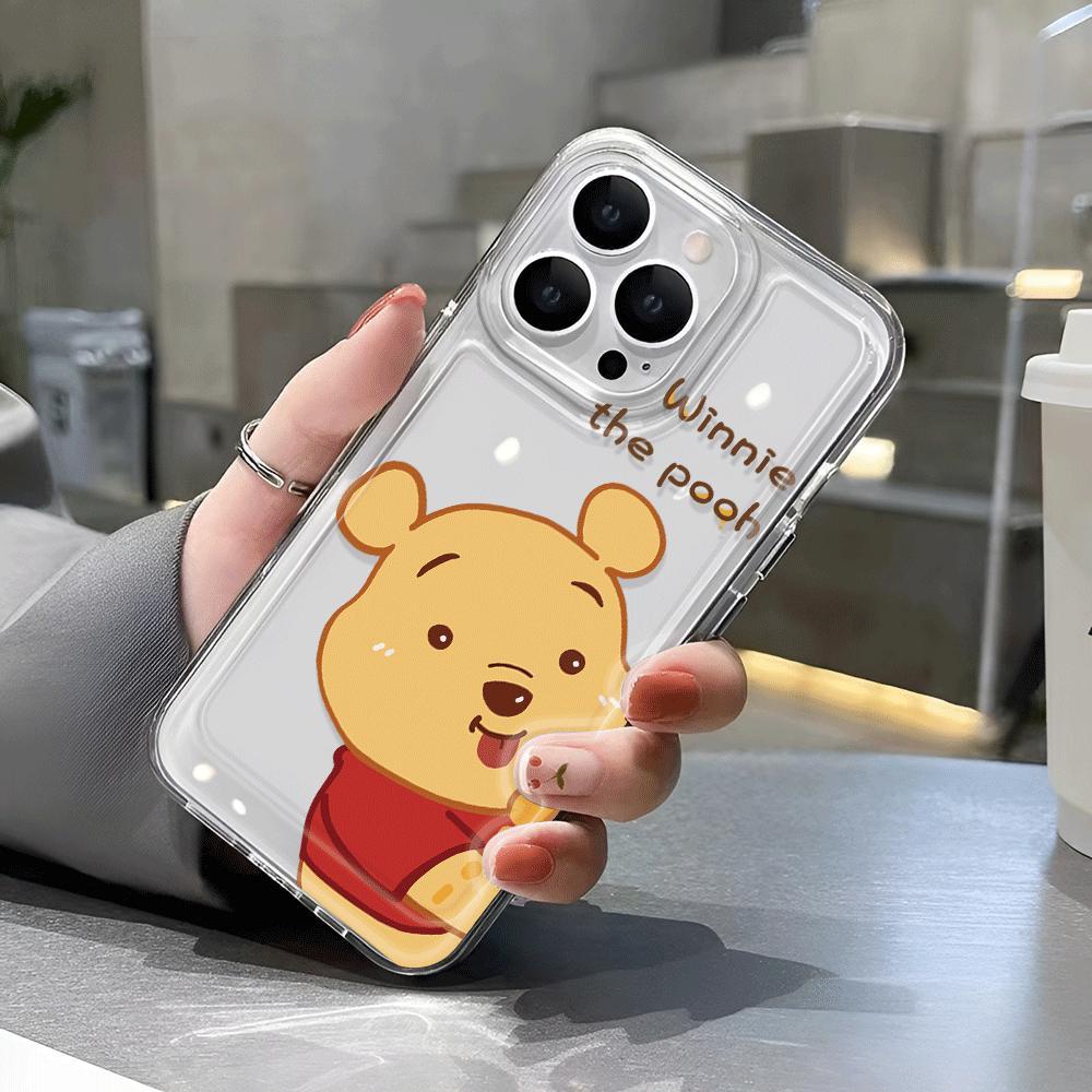 Ốp Điện Thoại Trong Suốt Họa Tiết Winnie the Pooh Chống Sốc Cho iphone 14 pro max 11 13 12 7Plus 7 8 Plus X XR XSMax